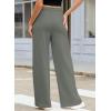 imageEVALESS Womens High Waisted Baggy Drawstring Sweatpants Casual Wide Leg Pants Long Trouser Slacks with PocketsGray 2