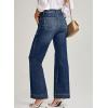 imageEVALESS Womens Jeans Wide Leg High Waisted Straight Bootcut Jeans Trendy Fall 2025 Zimbaplatinum Stretchy Denim PantsBluing