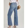 imageEVALESS Womens Jeans Wide Leg High Waisted Straight Bootcut Jeans Trendy Fall 2025 Zimbaplatinum Stretchy Denim PantsMyosotis
