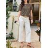 imageEVALESS Lace Tops for Women Spring Summer Short Sleeve Shirts 2026 Dressy Casual Blouses Fashion Date Night OutfitC Brown