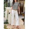 imageEVALESS Lace Tops for Women Spring Summer Short Sleeve Shirts 2026 Dressy Casual Blouses Fashion Date Night OutfitC Gray