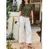 imageEVALESS Lace Tops for Women Spring Summer Short Sleeve Shirts 2026 Dressy Casual Blouses Fashion Date Night OutfitC Green