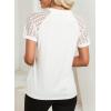 imageEVALESS Lace Tops for Women Spring Summer Short Sleeve Shirts 2026 Dressy Casual Blouses Fashion Date Night OutfitC White