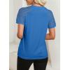 imageEVALESS Lace Tops for Women Spring Summer Short Sleeve Shirts 2026 Dressy Casual Blouses Fashion Date Night OutfitE Blue