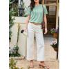 imageEVALESS Lace Tops for Women Spring Summer Short Sleeve Shirts 2026 Dressy Casual Blouses Fashion Date Night OutfitE Green