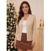 imageEVALESS Cardigan Sweaters for Women Wool Blend Lightweight Trendy Long Sleeve Lapel Collar Button Down Sweater CardigansBeige