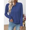 imageEVALESS Cardigan Sweaters for Women Wool Blend Lightweight Trendy Long Sleeve Lapel Collar Button Down Sweater CardigansBlue