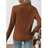 imageEVALESS Cardigan Sweaters for Women Wool Blend Lightweight Trendy Long Sleeve Lapel Collar Button Down Sweater CardigansCoffee