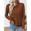 imageEVALESS Cardigan Sweaters for Women Wool Blend Lightweight Trendy Long Sleeve Lapel Collar Button Down Sweater CardigansCoffee