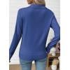 imageEVALESS Cardigan Sweaters for Women Wool Blend Lightweight Trendy Long Sleeve Lapel Collar Button Down Sweater CardigansDark Blue
