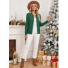 imageEVALESS Cardigan Sweaters for Women Wool Blend Lightweight Trendy Long Sleeve Lapel Collar Button Down Sweater CardigansDark Green