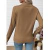 imageEVALESS Cardigan Sweaters for Women Wool Blend Lightweight Trendy Long Sleeve Lapel Collar Button Down Sweater CardigansKhaki