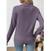 imageEVALESS Cardigan Sweaters for Women Wool Blend Lightweight Trendy Long Sleeve Lapel Collar Button Down Sweater CardigansPurple
