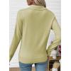 imageEVALESS Cardigan Sweaters for Women Wool Blend Lightweight Trendy Long Sleeve Lapel Collar Button Down Sweater CardigansWindy Green