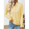 imageEVALESS Cardigan Sweaters for Women Wool Blend Lightweight Trendy Long Sleeve Lapel Collar Button Down Sweater CardigansYellow