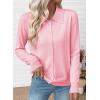 imageEVALESS Cardigan Sweaters for Women Wool Blend Lightweight Trendy Long Sleeve Lapel Collar Button Down Sweater CardigansYouthful Pink
