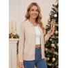 imageEVALESS Cardigan Sweaters for Women Wool Blend Lightweight Trendy Long Sleeve Lapel Collar Button Down Sweater CardigansZesty Beige