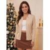 imageEVALESS Cardigan Sweaters for Women Wool Blend Lightweight Trendy Long Sleeve Lapel Collar Button Down Sweater CardigansZesty Beige