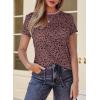 imageEVALESS Womens Casual Polka Dot Tops Crewneck Short Sleeve T Shirts Fashion Outfits 2026 Spring Summer Shirts1b Red