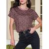 imageEVALESS Womens Casual Polka Dot Tops Crewneck Short Sleeve T Shirts Fashion Outfits 2026 Spring Summer Shirts1b Red