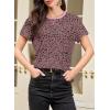 imageEVALESS Womens Casual Polka Dot Tops Crewneck Short Sleeve T Shirts Fashion Outfits 2026 Spring Summer Shirts1b Red