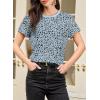 imageEVALESS Womens Casual Polka Dot Tops Crewneck Short Sleeve T Shirts Fashion Outfits 2026 Spring Summer Shirts2b Gray Blue
