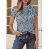 imageEVALESS Womens Casual Polka Dot Tops Crewneck Short Sleeve T Shirts Fashion Outfits 2026 Spring Summer Shirts2b Gray Blue