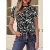 imageEVALESS Womens Casual Polka Dot Tops Crewneck Short Sleeve T Shirts Fashion Outfits 2026 Spring Summer Shirts4b Black