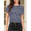 imageEVALESS Womens Casual Polka Dot Tops Crewneck Short Sleeve T Shirts Fashion Outfits 2026 Spring Summer ShirtsD Blue