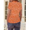 imageEVALESS Womens Casual Polka Dot Tops Crewneck Short Sleeve T Shirts Fashion Outfits 2026 Spring Summer ShirtsD Orange