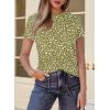 imageEVALESS Womens Casual Polka Dot Tops Crewneck Short Sleeve T Shirts Fashion Outfits 2026 Spring Summer ShirtsD1 Green