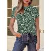 imageEVALESS Womens Casual Polka Dot Tops Crewneck Short Sleeve T Shirts Fashion Outfits 2026 Spring Summer ShirtsD2 Green