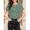 imageEVALESS Womens Casual Polka Dot Tops Crewneck Short Sleeve T Shirts Fashion Outfits 2026 Spring Summer ShirtsD2 Green