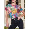 imageEVALESS Womens Casual Polka Dot Tops Crewneck Short Sleeve T Shirts Fashion Outfits 2026 Spring Summer ShirtsE Multicolour