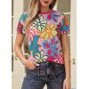 imageEVALESS Womens Casual Polka Dot Tops Crewneck Short Sleeve T Shirts Fashion Outfits 2026 Spring Summer ShirtsE Multicolour