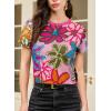 imageEVALESS Womens Casual Polka Dot Tops Crewneck Short Sleeve T Shirts Fashion Outfits 2026 Spring Summer ShirtsE Multicolour