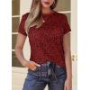 imageEVALESS Womens Casual Polka Dot Tops Crewneck Short Sleeve T Shirts Fashion Outfits 2026 Spring Summer ShirtsE Ruby