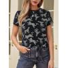 imageEVALESS Womens Casual Polka Dot Tops Crewneck Short Sleeve T Shirts Fashion Outfits 2026 Spring Summer ShirtsG Black