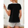 imageEVALESS Womens Casual Polka Dot Tops Crewneck Short Sleeve T Shirts Fashion Outfits 2026 Spring Summer ShirtsH Black
