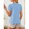 imageEVALESS Womens Casual Polka Dot Tops Crewneck Short Sleeve T Shirts Fashion Outfits 2026 Spring Summer ShirtsJ Sky Blue