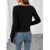 imageEVALESS Womens Tops Spring Cross Wrap V Neck Blouses Dressy Casual Long Sleeve Shirts Trendy 2026Black