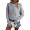 imageEVALESS Striped Sweaters for Women Boat Neck Batwing Sleeve Oversized Pullover Sweater Tops Womens Fall Clothes OutfitsAshleigh Blue