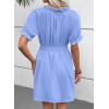 imageEVALESS Womens Spring Summer Dresses 2026 Casual Off The Shoulder Ruffle Short Sleeve Fashion Beach Vacation Clothes DressesBeau Blue