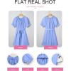 imageEVALESS Womens Spring Summer Dresses 2026 Casual Off The Shoulder Ruffle Short Sleeve Fashion Beach Vacation Clothes DressesBeau Blue