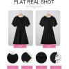 imageEVALESS Womens Spring Summer Dresses 2026 Casual Off The Shoulder Ruffle Short Sleeve Fashion Beach Vacation Clothes DressesBlack