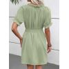 imageEVALESS Womens Spring Summer Dresses 2026 Casual Off The Shoulder Ruffle Short Sleeve Fashion Beach Vacation Clothes DressesLight Creen