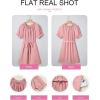 imageEVALESS Womens Spring Summer Dresses 2026 Casual Off The Shoulder Ruffle Short Sleeve Fashion Beach Vacation Clothes DressesLight Pink