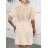 imageEVALESS Womens Spring Summer Dresses 2026 Casual Off The Shoulder Ruffle Short Sleeve Fashion Beach Vacation Clothes DressesOatmeal
