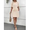 imageEVALESS Womens Spring Summer Dresses 2026 Casual Off The Shoulder Ruffle Short Sleeve Fashion Beach Vacation Clothes DressesOatmeal