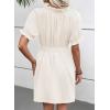 imageEVALESS Womens Spring Summer Dresses 2026 Casual Off The Shoulder Ruffle Short Sleeve Fashion Beach Vacation Clothes DressesWhite